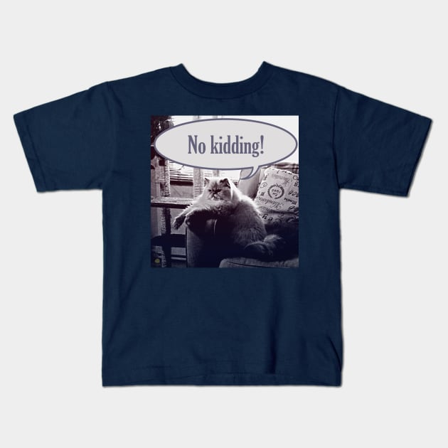 No kidding! Kids T-Shirt by RobertBretonArt